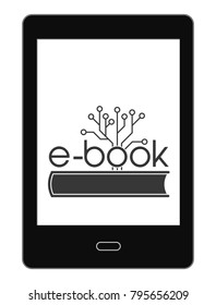Icon eBook, printed circuit like tree