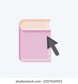 Icon Ebook. related to Education symbol. flat style. simple design editable. simple illustration