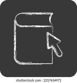 Icon Ebook. related to Education symbol. chalk style. simple design editable. simple illustration