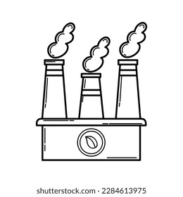 Icon. Eco factory. Green energy. Ecology. Eco style. Green. Clean planet.