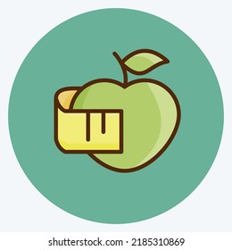 Icon Eco Food. suitable for education symbol. flat style. simple design editable. design template vector. simple illustration