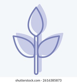 Icon Eco friendly Fabric. related to Fabric symbol. two tone style. design editable