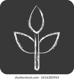 Icon Eco friendly Fabric. related to Fabric symbol. chalk Style. design editable