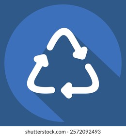 Icon Eco Friendly. related to Fabric symbol. long shadow style. simple design editable