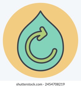 Icon Eco Fuel. related to Recycling symbol. color mate style. simple design illustration