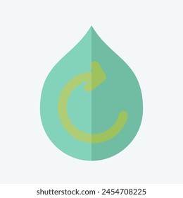 Icon Eco Fuel. related to Recycling symbol. flat style. simple design illustration