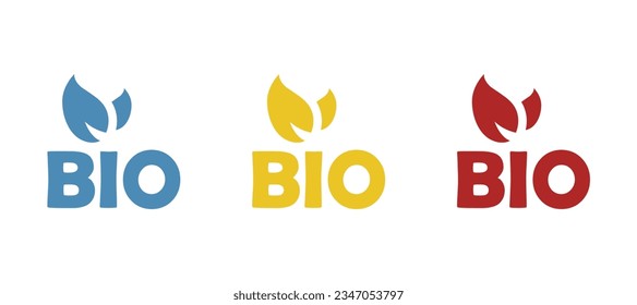 icon of eco leaves, on a white background, vector illustration