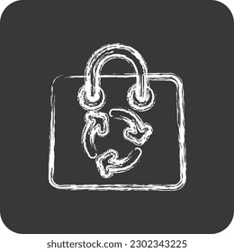 Icon Eco Packaging. suitable for Ecology symbol. chalk Style. simple design editable. design template vector