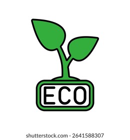 Icon a eco-friendly, isolated against a clean background.