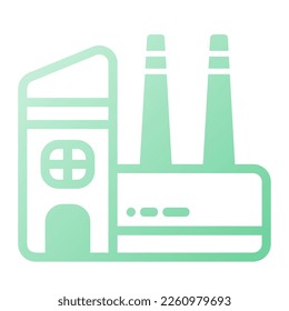 icon ecology factory illustration for web, app, infographic etc