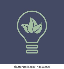 Icon of  Ecology, Leaf & Bulb. Eps-10.