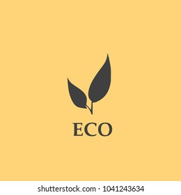 Icon of ecology on a soft background. Information and nature. Signs for gadgets.

