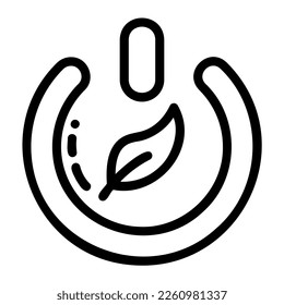 icon ecology power button illustration for web, app, infographic etc