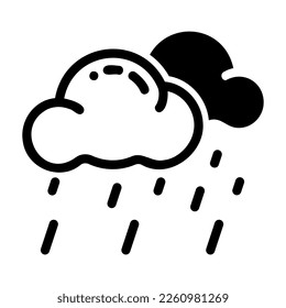 icon ecology rain illustration for web, app, infographic etc