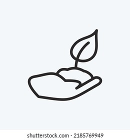 Icon Ecology. suitable for education symbol. line style. simple design editable. design template vector. simple illustration