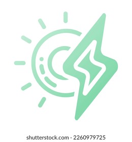 icon ecology sun energy illustration for web, app, infographic etc