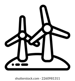 icon ecology windmill illustration for web, app, infographic etc