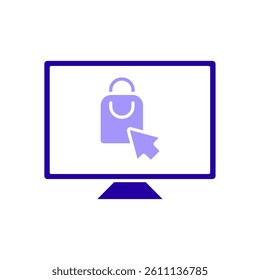 Icon a e-commerce, isolated against a clean background.