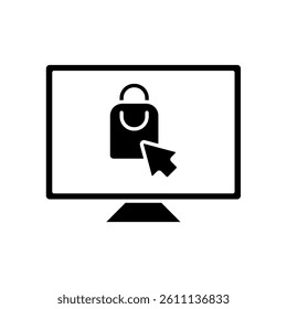 Icon a e-commerce, isolated against a clean background.