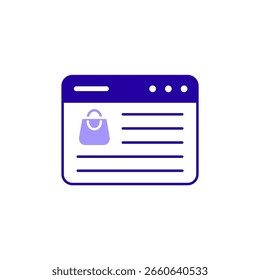 Icon a e-commerce, isolated against a clean background.