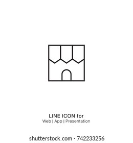 Icon ecommerce market marketplace shop shopping store webshop graphic design single icon vector