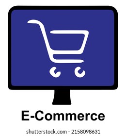 Icon E-Commerce Shop Vector Illustration