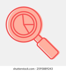 Icon economic analytics. Economy elements. Icon in two tone style.