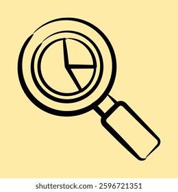 Icon economic analytics. Economy elements. Icon in hand drawn style.