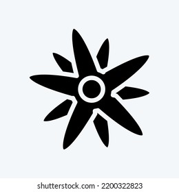 Icon Edelweiss. suitable for education symbol. glyph style. simple design editable. design template vector. simple illustration