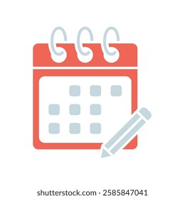 Icon a edit calendar, isolated against a clean background.