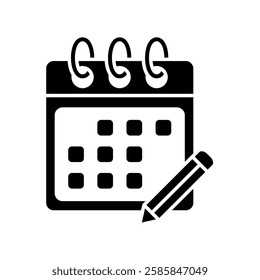 Icon a edit calendar, isolated against a clean background.