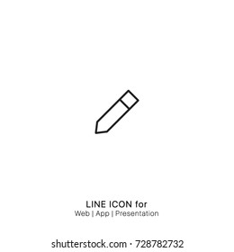 Icon edit tool write writing equipment pen pencil graphic design single icon vector