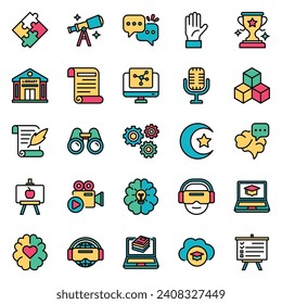 Diseño sencillo V2 de la educación de iconos