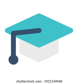 icon education using flat style and blue color dominate