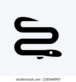 Icon Eel. suitable for Meat. glyph style. simple design editable. design template vector. simple illustration