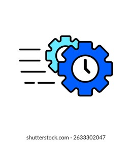 Icono de una eficiencia, aislado contra un fondo limpio.