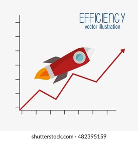 icon efficient management design isolated