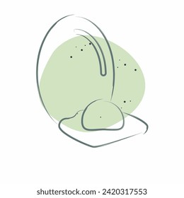 Icon Egg. related to Vegan symbol. Color Spot Style. simple design editable. simple illustration