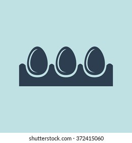 Icon Of Egg Tray. EPS 10