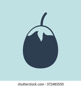 Icon of Eggplant. EPS-10.