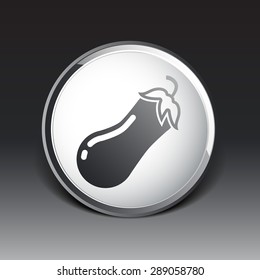 Icon of eggplant Logo label icon vector.