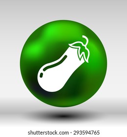 Icon of eggplant Logo label icon vector.