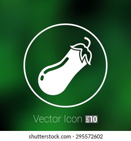 Icon of eggplant Logo label icon vector.
