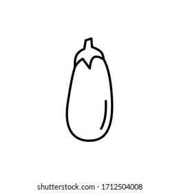 The icon of eggplant. Outline illustration vector. Pictogram for web page, mobile app, promo. UI UX GUI design element. Editable stroke. Vector.