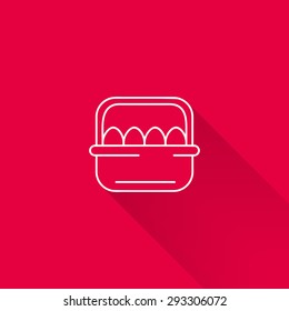 Icon of eggs in basket