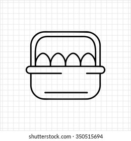 Icon of eggs in basket