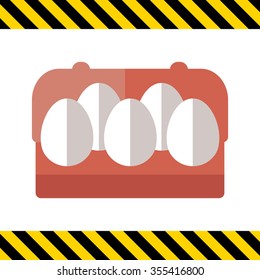 Icon of eggs in carton package