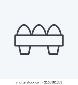Icon Eggs. suitable for Garden symbol. line style. simple design editable. design template vector. simple symbol illustration