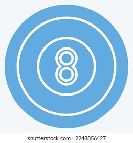 Icon Eght Ball. related to Sports Equipment symbol. blue eyes style. simple design editable. simple illustration