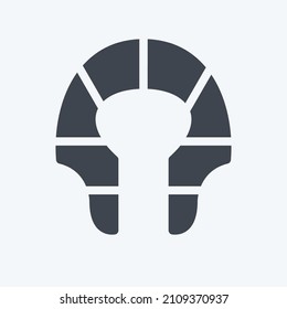 Icon Egyptian Face - Glyph Style- Simple illustration, Good for Prints , Announcements, Etc